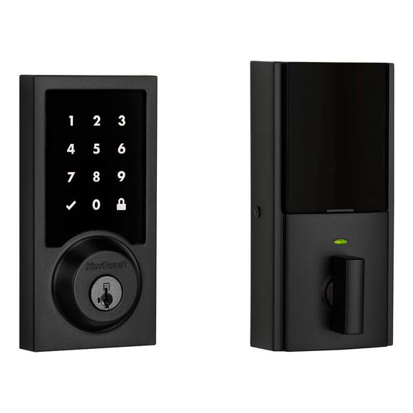 Kwikset SmartCode 915 Touchscreen Contemporary Matte Black Single