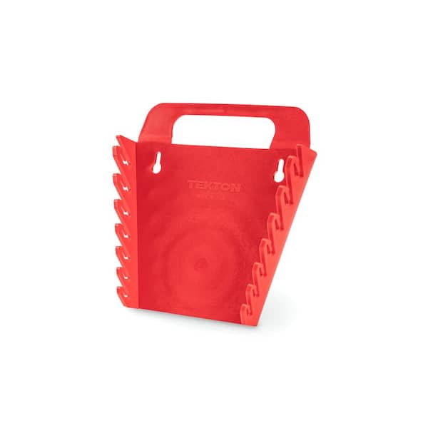 TEKTON 7-Tool Long Flex 12-Point Ratcheting Box End Wrench Holder in Red