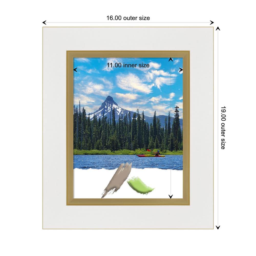 Eva White Gold Polystyrene Wall Picture Frame 11x14