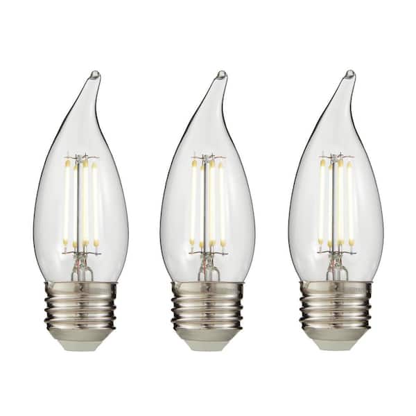 60-Watt Equivalent BA11 Dimmable Edison LED Light Bulb True White (3-Pack)