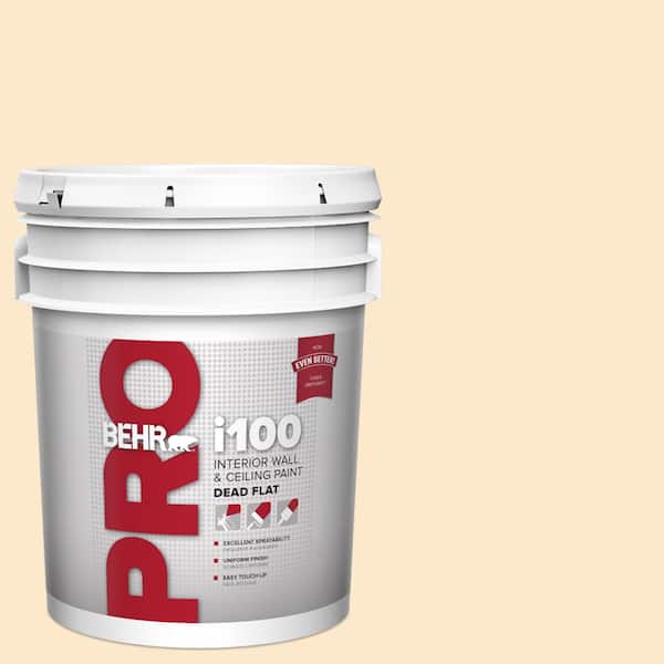 BEHR PRO 5 gal. #YL-W02 Spanish Lace Dead Flat Interior Paint