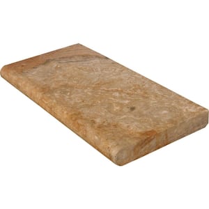 Porcini 2 in. x 16 in. x 24 in. Brushed Travertine Pool Coping (10 Piece / 26.7 Sq. ft. / Pallet)