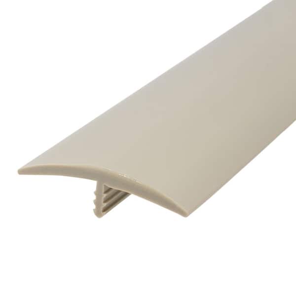 Outwater 1-1/2 in. Putty Grey Flexible Polyethylene Center Barb Hobbyist Pack Bumper Tee Moulding Edging 12 ft. long Coil