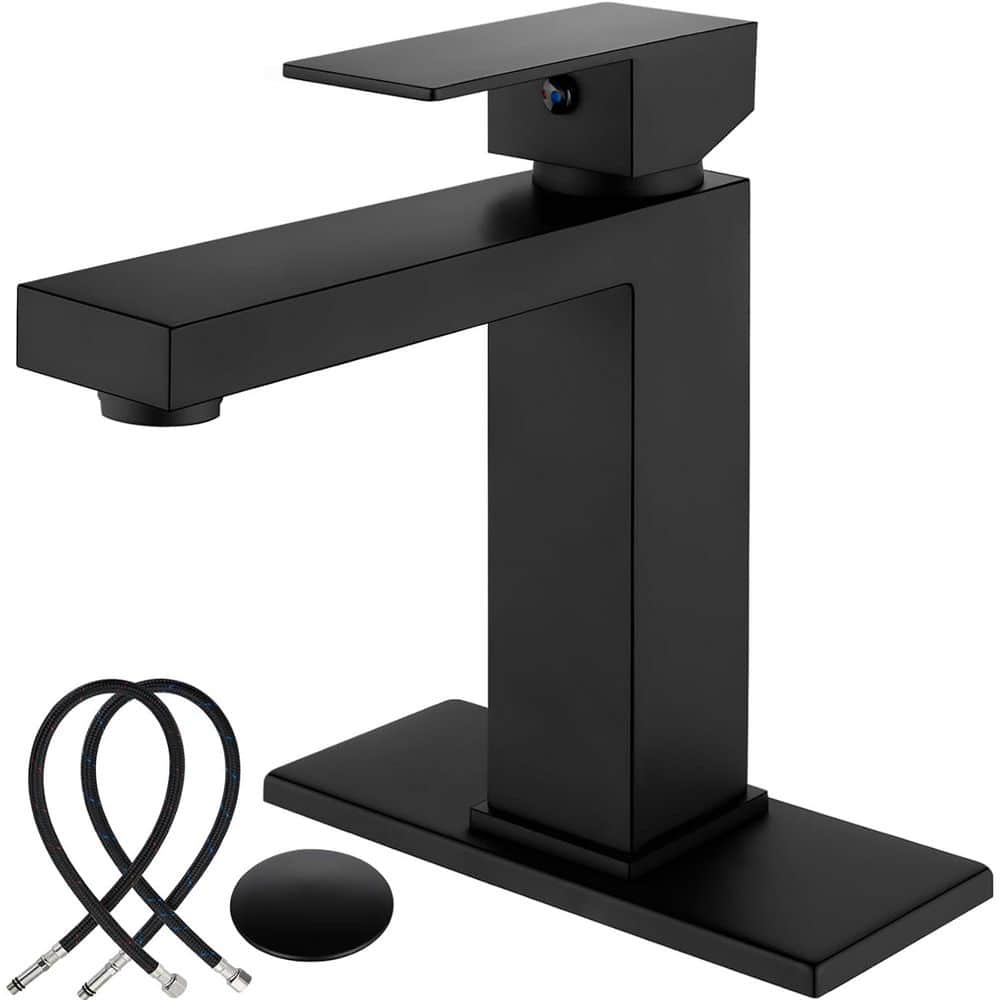 single Handle Vessel Sink Faucet with Drain Kit Included and Cover Plate St