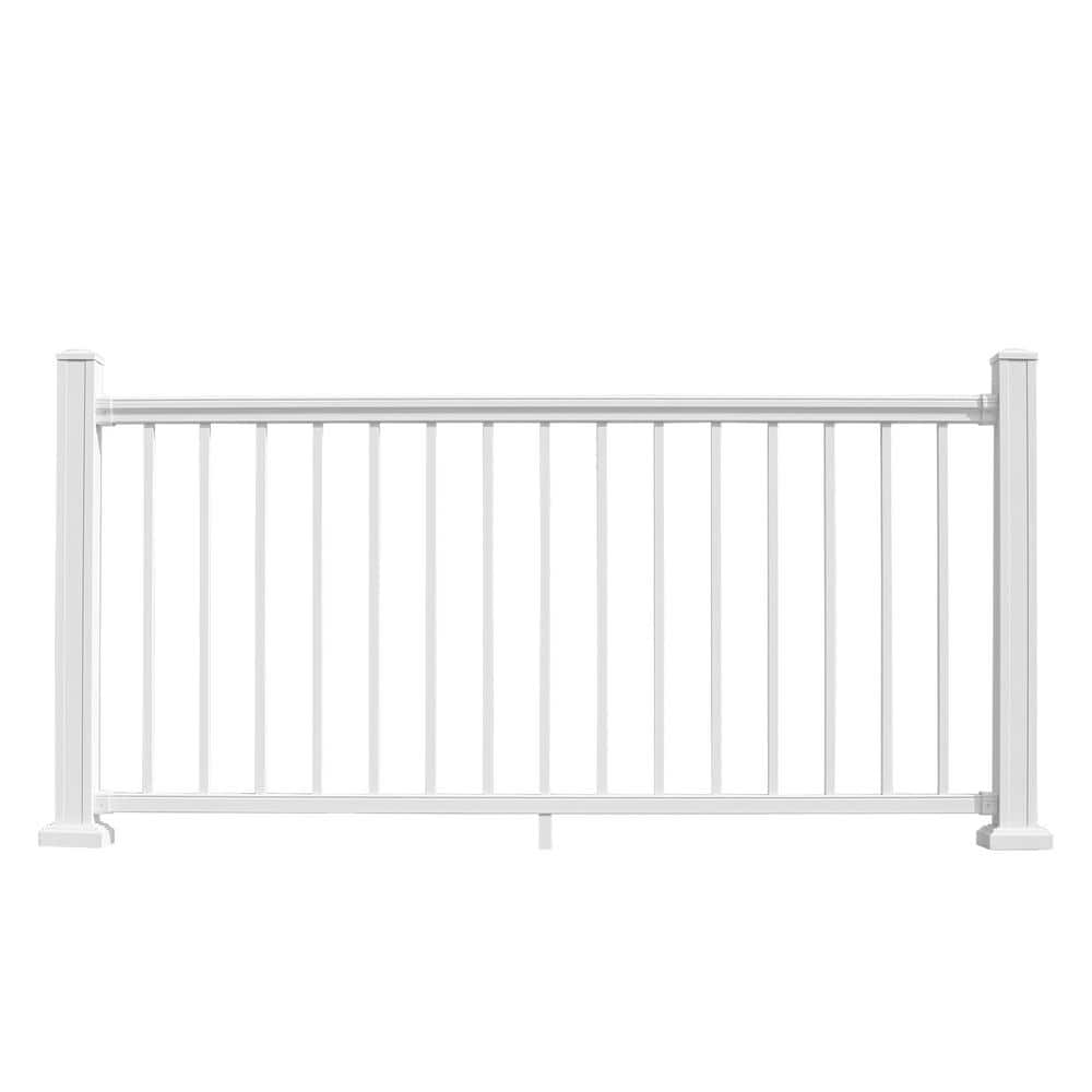 Stanford 36 in. White Aluminum Railing Kit for Decks and Porches