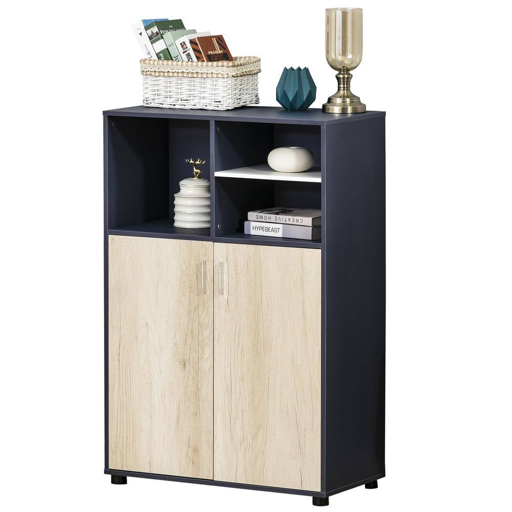 Blue Multifunctional Storage Bookcase with Display