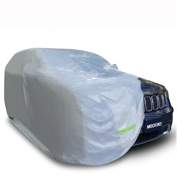 Mockins 190 in. x 75 in. x 72 in. Water Resistant Car Cover - 190T Silver Polyester - Medium SUV Cover