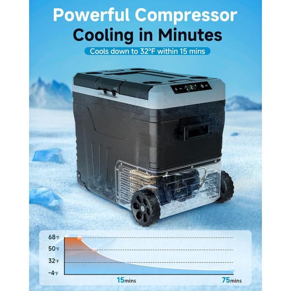 Justincity 53 qt. Electric Cooler Portable 12 Volt Refrigerator