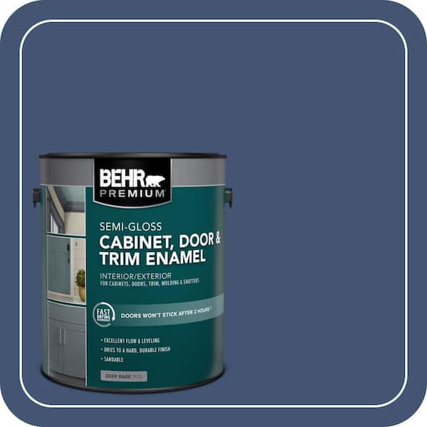 1 gal. #HDC-CL-26 Champlain Blue Semi-Gloss Enamel Interior/Exterior Cabinet, Door & Trim Paint