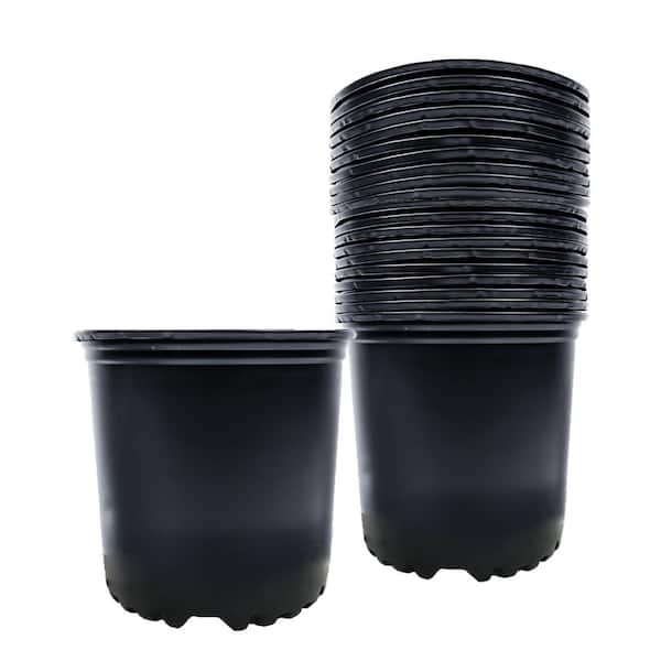 1 Gal. Black Plastic Nursery Pots (24-Pack)