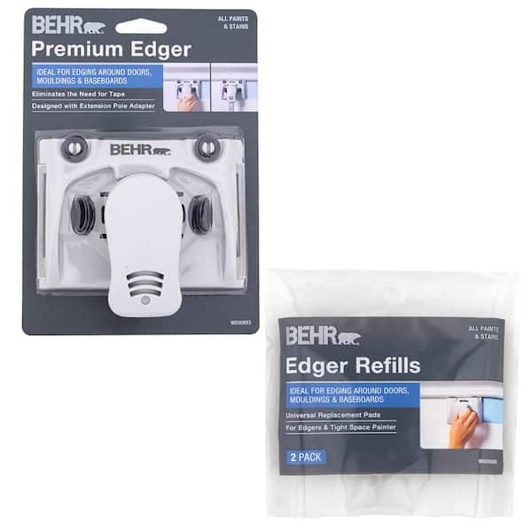 BEHR 5.75 in. Premium Trim Edger Painter with Extension Pole Adapter with Refill Pad 2-Pack