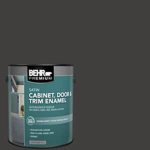 1 gal. #N510-7 Blackout Satin Enamel Interior/Exterior Cabinet, Door & Trim Paint