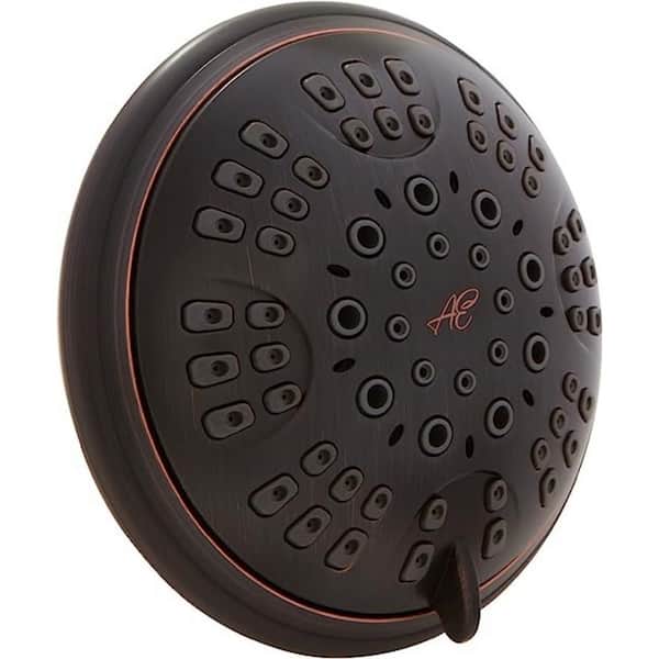 Unbranded High Pressure Boosting 6-Spray Patterns with 1.8 GPM 4 in. Wall Mount Rain Fixed Shower Head in Oil Rubbed Bronze