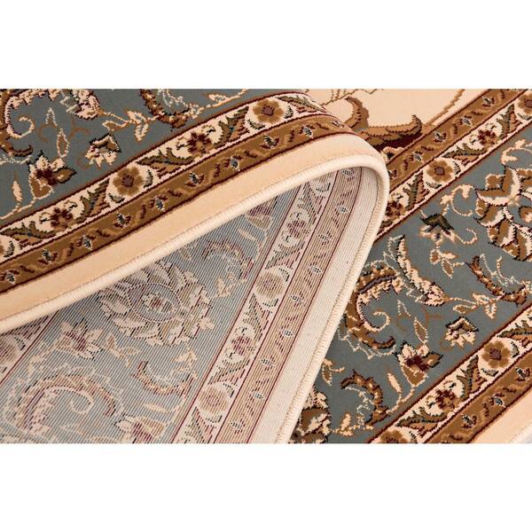 Rug Branch Majestic 2' x 19' (Exact Size: 2'3" x 19') Persian Indoor Runner Rug, Beige Blue, Traditional