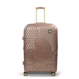 Disney Textured Mickey Mouse 29 in. Rose Gold Hard-Sided Rolling Luggage