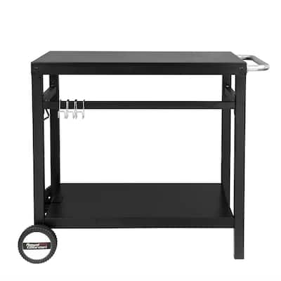 Emberli XL Grill Cart Outdoor with Storage with Wheels - Modular Grill Table of Outside BBQ, Blackstone Griddle 17 22, Bar Patio Cabinet Kitchen