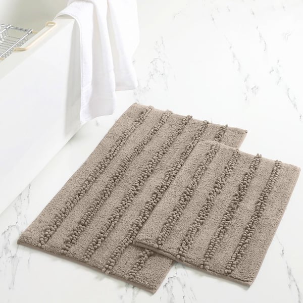 MODERN THREADS Chenile Tan Bath Mat 2-Pack