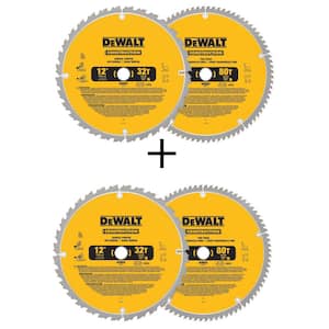 12 in. Miter Saw Blade 32-Teeth and 80-Teeth (2-Pack) with Bonus 12 in. Miter Saw Blade 32-Teeth and 80-Teeth (2-Pack)