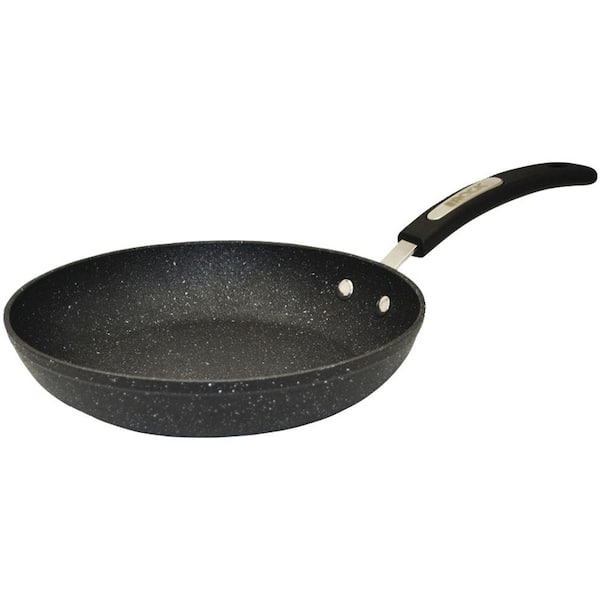 Starfrit Rock 9.5 in. Fry Pan with Bakelite Handle in Black