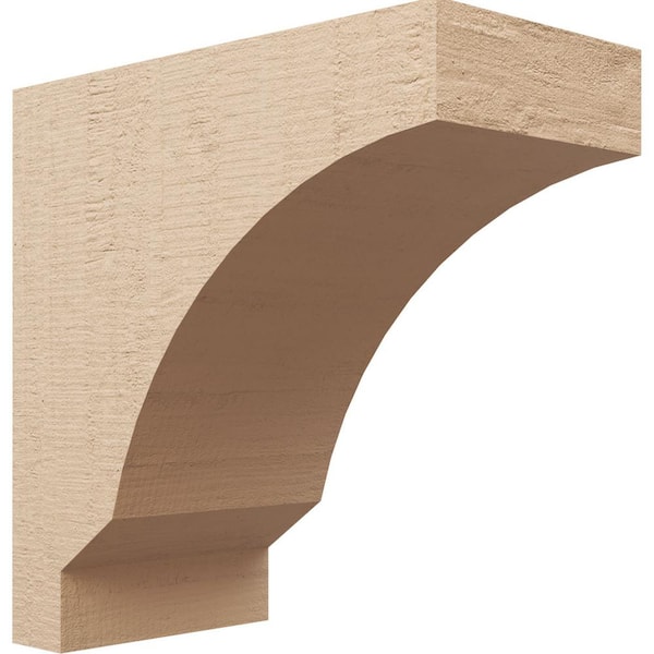 Ekena Millwork 10 in. x 20 in. x 20 in. Classic Moab Rough Cedar Woodgrain TimberThane Corbel, Primed Tan