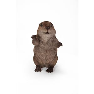 American Beaver Cub Standing Garden Statue