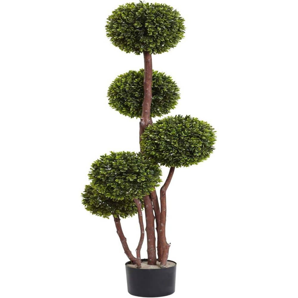 4 ft. Artificial Boxwood Topiary Tree UV Resistant (Indoor/Outdoor)