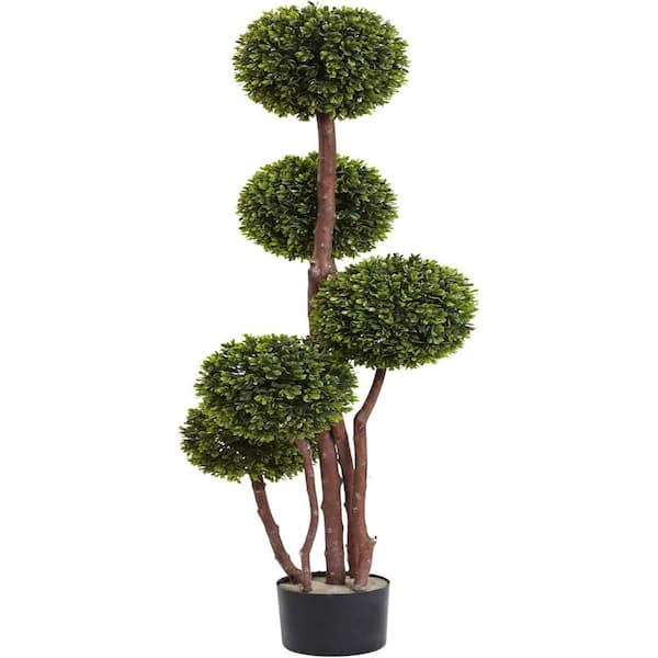 4 ft. Artificial Boxwood Topiary Tree UV Resistant (Indoor/Outdoor)
