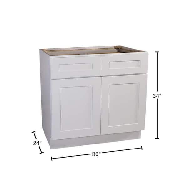 Brookings Base Kitchen Cabinet White 33 Inch by 34.5 Inch by 24 Inch ǀ  Kitchen ǀ Today's Design House