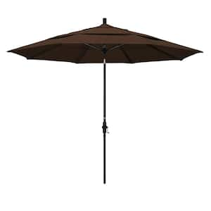 11 ft. Fiberglass Collar Tilt Double Vented Patio Umbrella in Mocha Pacifica