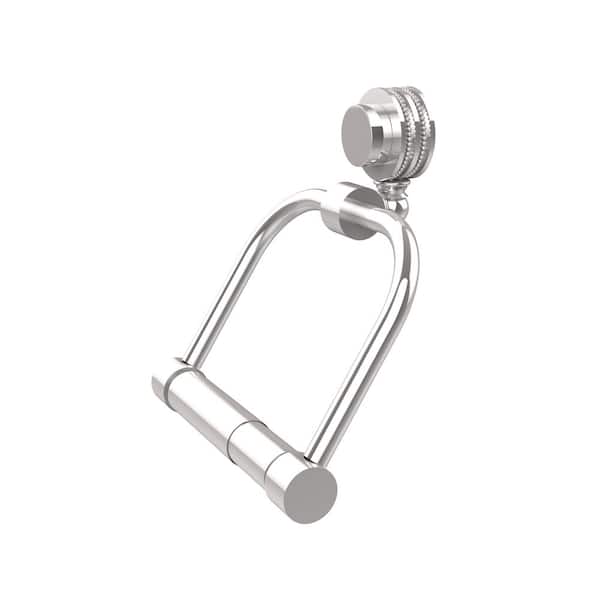 Allied Brass Venus Collection Single Post Toilet Paper Holder with Dotted Accents in Polished Chrome