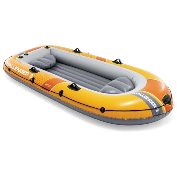 Intex 66313EP Challenger 3 Inflatable Boat Set with 54 in. Oars