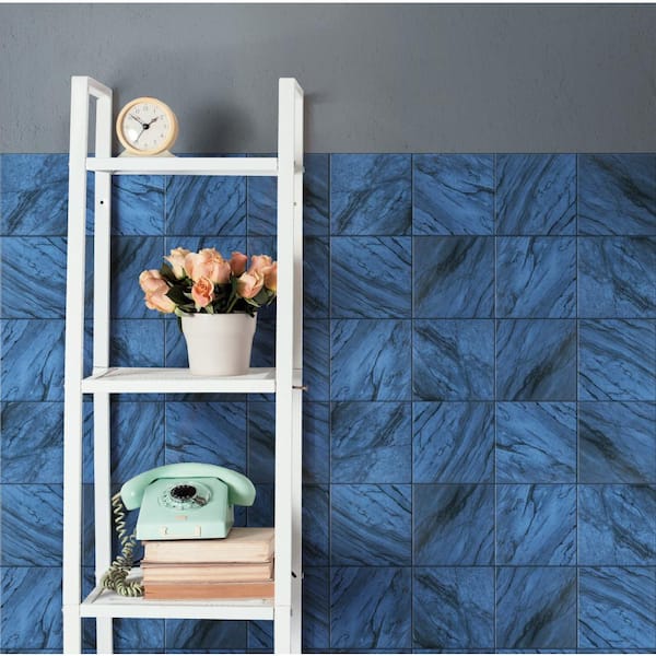 Renaissance Indigo 7-7/8 in. x 7-7/8 in. Porcelain Floor and Wall Tile (6.3 sq. ft./Case)