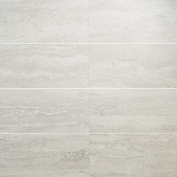 Ivy Hill Tile Essential Travertine White 11.71 in. x 23.50 in. Porcelain Floor and Wall Tile (11.62 sq. ft./Case)