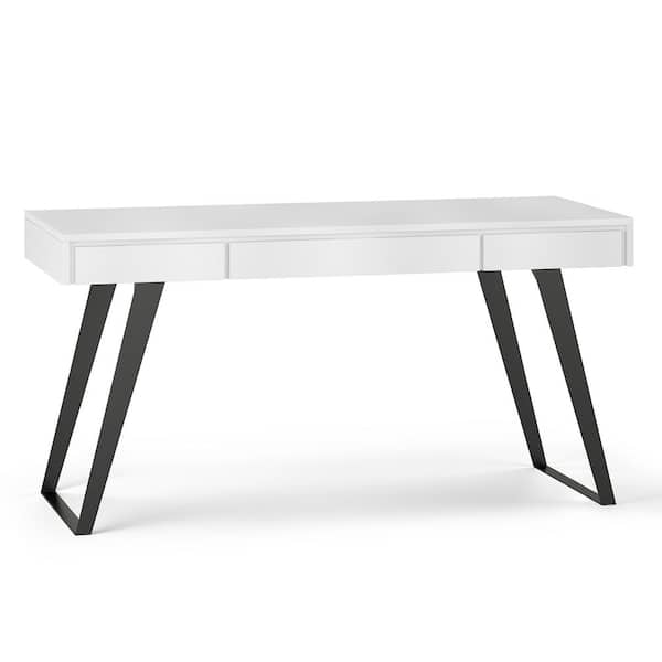 Simpli Home Banting Wide Desk in White