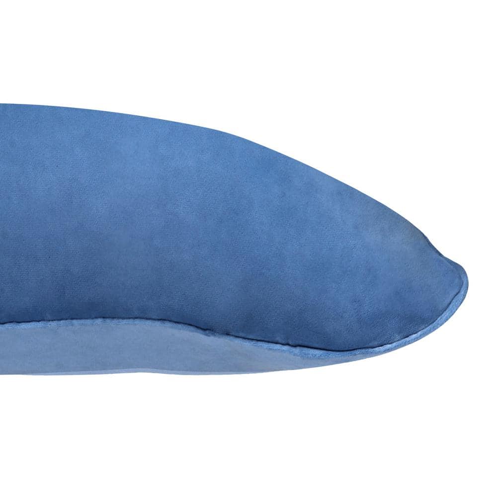 Prussian Blue Velvet 12x20 Inch Decorative Pillow Covers Set of 2