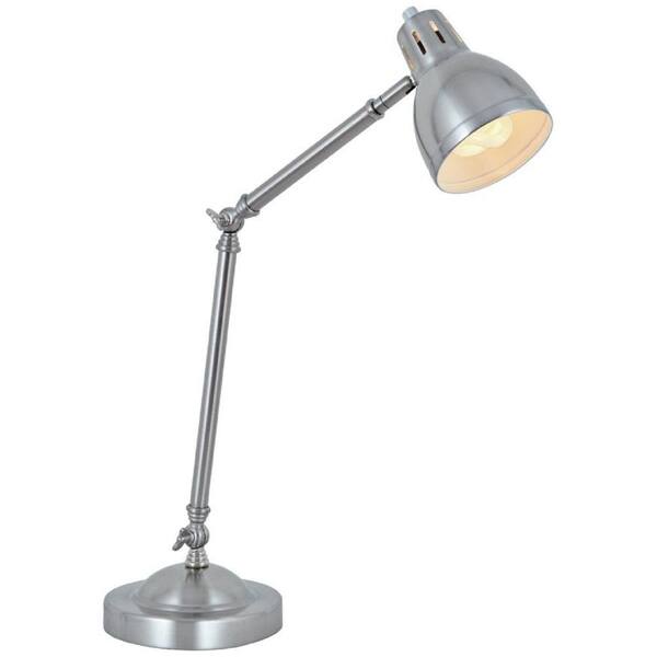 Filament Design 27.5 in. Polished Steel Desk Lamp