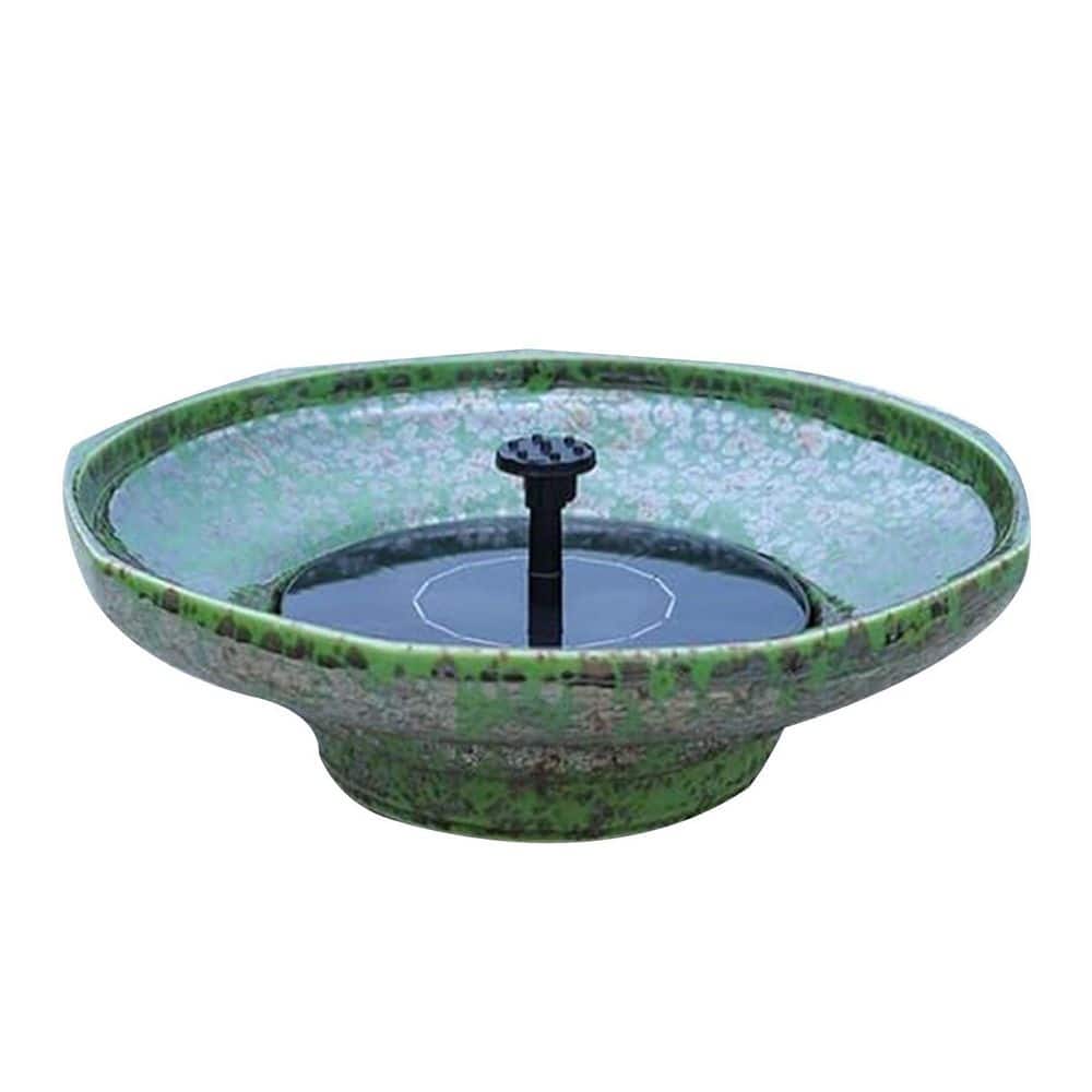Ceramic Black Solar Bird Bath Fountain 3.54 in. x 11.6 in. Outdoor Garden Decor with Unique Design and Easy Cleaning price history on PriceWatchPro