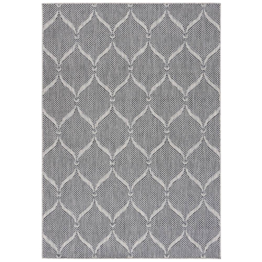 Beach House Charcoal/Gray 5 ft. x 8 ft. Ornate Trellis Indoor/Outdoor Area Rug price history on PriceWatchPro