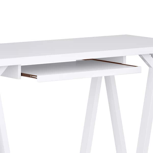 Simpli Home Banting Wide Desk in White