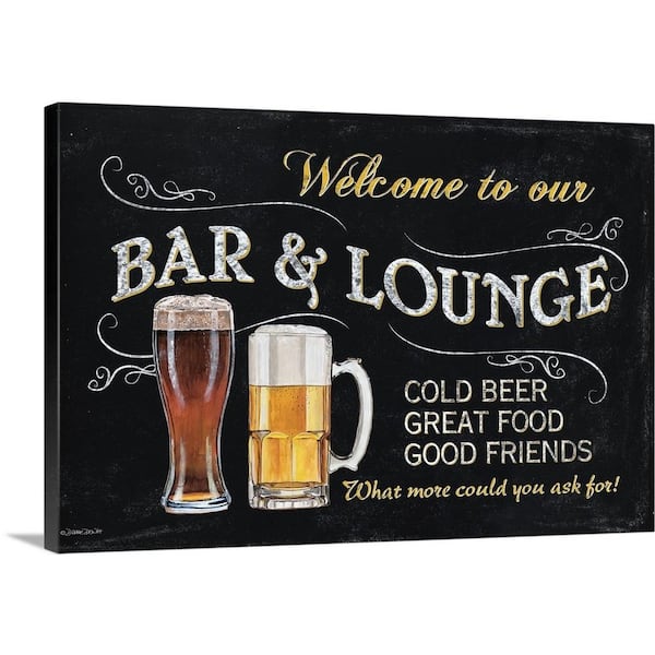 GreatBigCanvas "Welcome to Our Bar" by Debbie DeWitt Canvas Wall Art