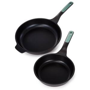 BergHOFF Forest 8 in. & 11 in. Cast Aluminum Nonstick Frying Pan in Black, 2-pack