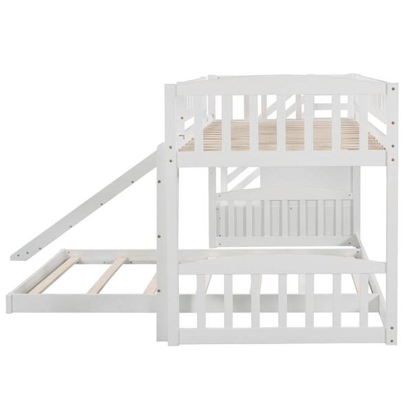 White Stairway Twin Over Bunk Bed, Raymour And Flanigan Bunk Beds Twin Over Full Set