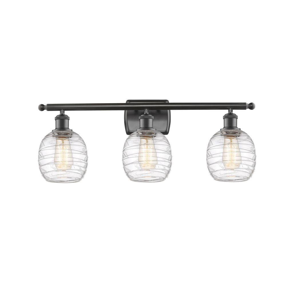 Belfast 26 in. 3-Light Oil Rubbed Bronze Vanity Light with Glass Shade price history on PriceWatchPro