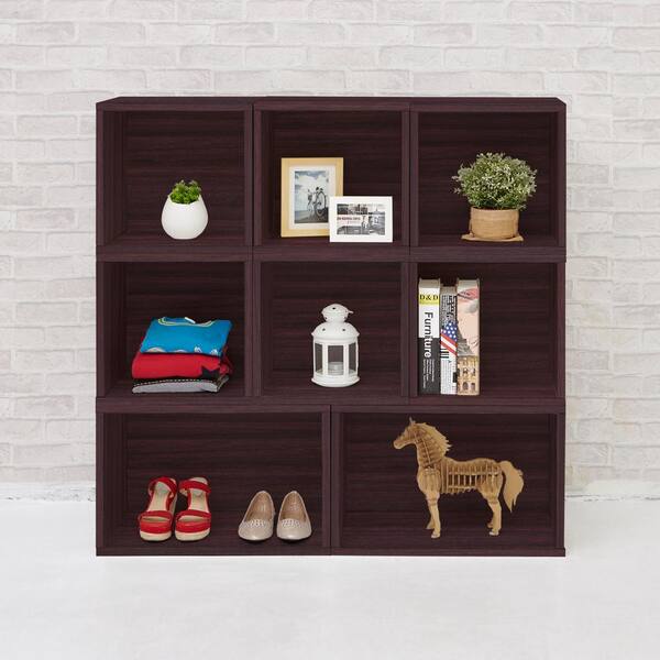 Way Basics Blox System Milan Eco zBoard Tool Free Assembly Espresso Stackable Modular Open Bookcase