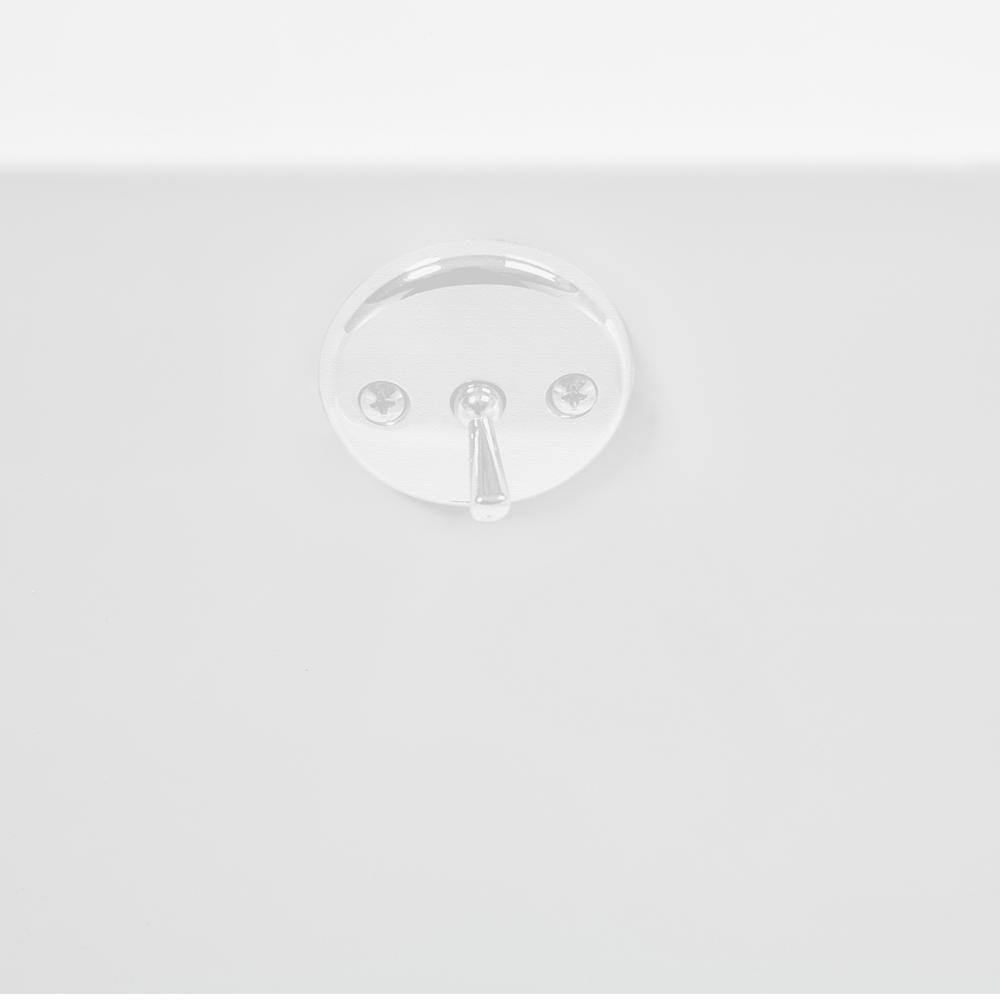 66-Inch Glossy White Acrylic Drop-In Soaking Bathtub with Center Drain