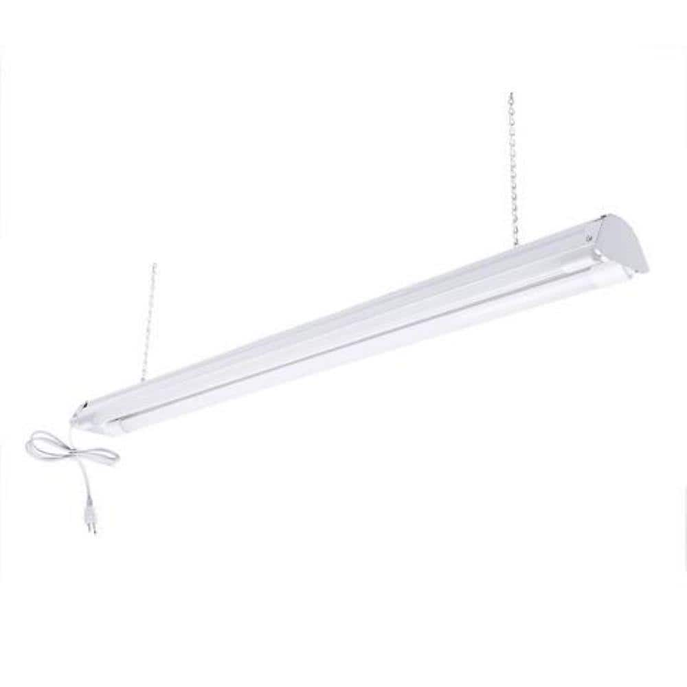 toggled 4 ft. 50-Watt T8/T12 LED White Shop Light High Output 6500K (LED  Tubes Included FH420DE-E425-65320 - The Home Depot