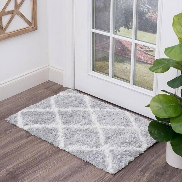 2x3 Transitional Brown Small Area Rug, Throw Mat for Indoor Entry