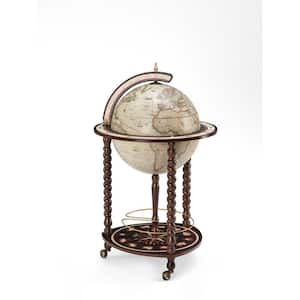 Explora 37 in. x 22 in. Diameter Antique White Bar Globe