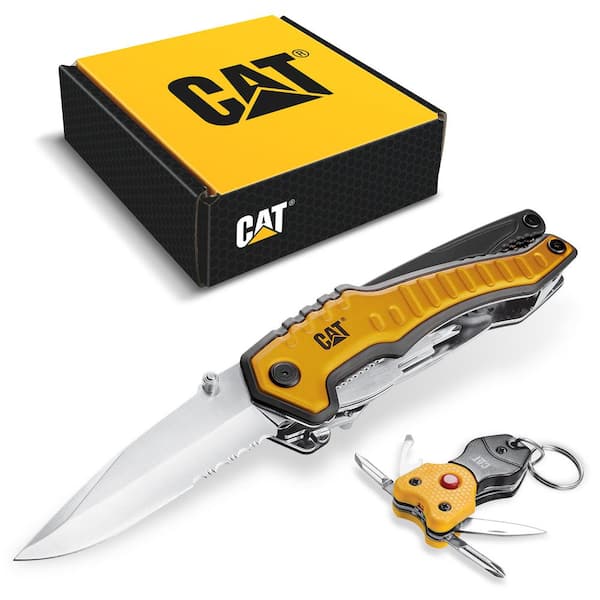 CAT XL Multi-Tool and Multi-Tool Key Chain with Light Gift Box Set (2-Piece)