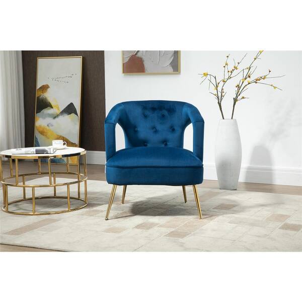 dark navy velvet chair